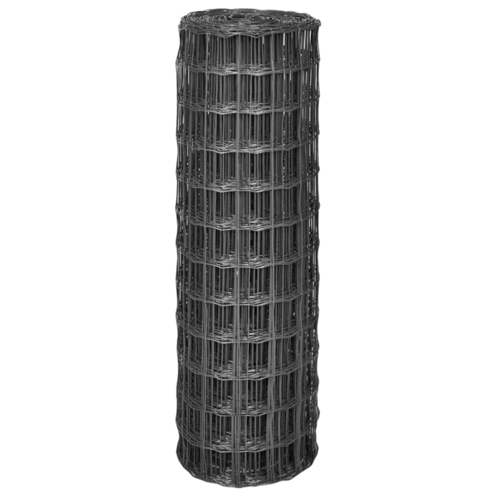 vidaXL Euro gard, gri, 25 x 1,2 m, oțel