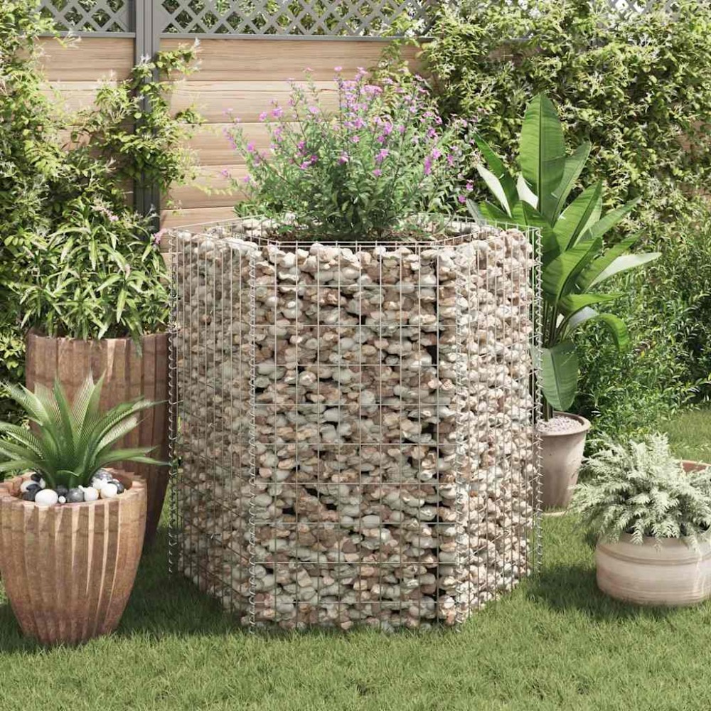 vidaXL Strat înălțat gabion hexagonal, 100 x 90 x 100 cm