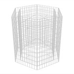 vidaXL Strat înălțat gabion hexagonal, 100 x 90 x 100 cm