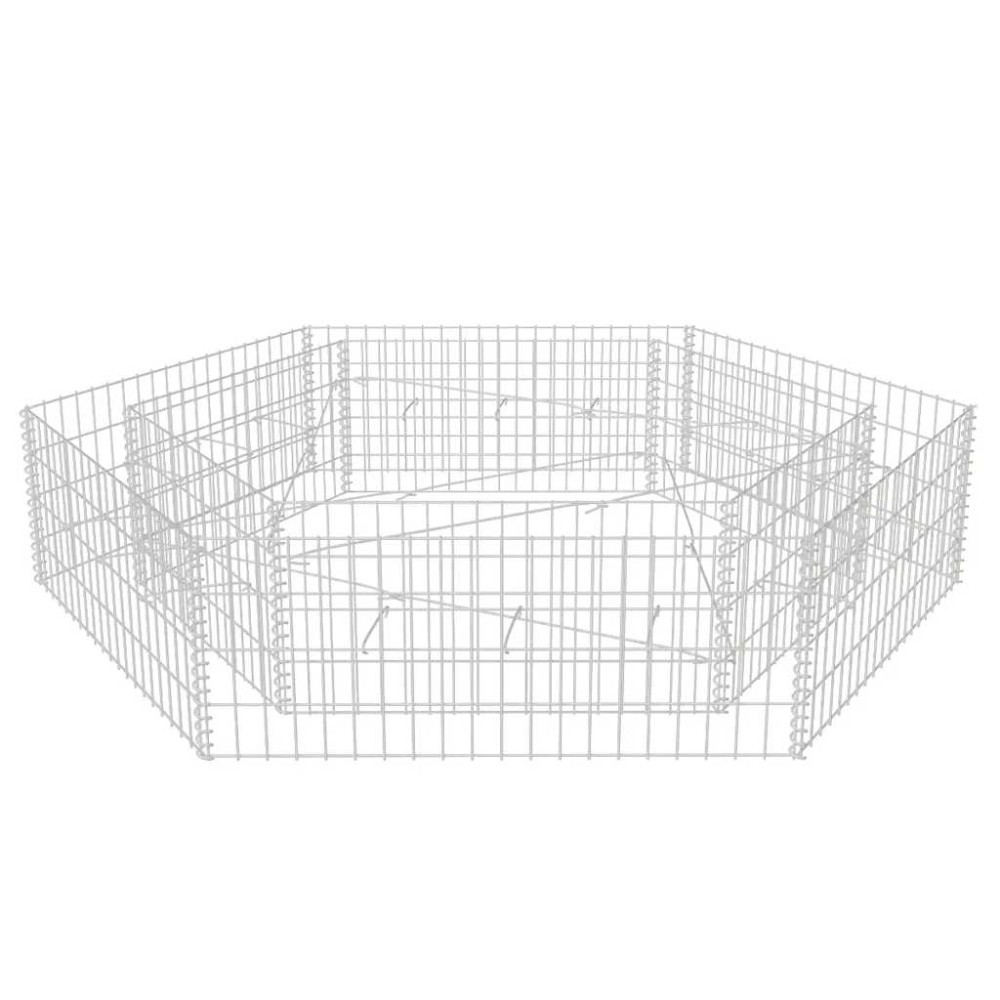 vidaXL Strat înălțat gabion hexagonal, 200 x 173 x 40 cm