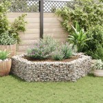 vidaXL Strat înălțat gabion hexagonal, 200 x 173 x 40 cm