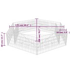 vidaXL Strat înălțat gabion hexagonal, 200 x 173 x 40 cm