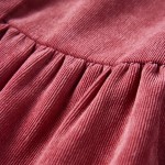 Rochie pentru copii cu mâneci lungi din catifea, roz antichizat, 92
