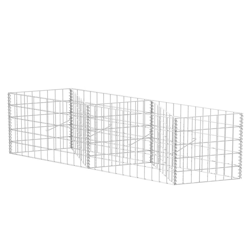 vidaXL Coș gabion, 120 x 30 x 50 cm, oțel galvanizat