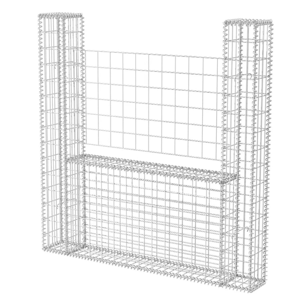 vidaXL Coș gabion în formă de U, 160 x 20 x 150 cm, oțel galvanizat