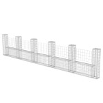 vidaXL Coș gabion în formă de U, 570 x 20 x 100 cm, oțel galvanizat