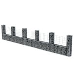 vidaXL Coș gabion în formă de U, 570 x 20 x 100 cm, oțel galvanizat