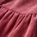 Rochie pentru copii cu mâneci lungi din catifea, roz antichizat, 104