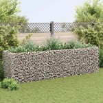 vidaXL Strat înălțat gabion, 360 x 90 x 100 cm, oțel