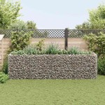 vidaXL Strat înălțat gabion, 360 x 90 x 100 cm, oțel