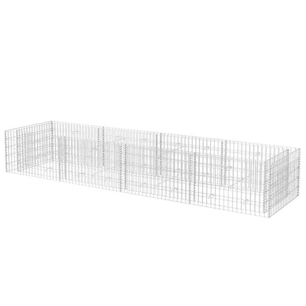 vidaXL Strat înălțat gabion, 360 x 90 x 50 cm, oțel