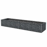 vidaXL Strat înălțat gabion, 360 x 90 x 50 cm, oțel