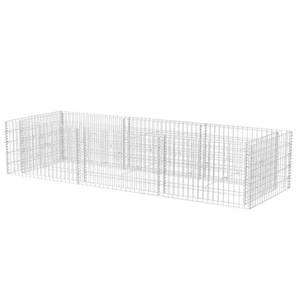 vidaXL Strat înălțat gabion, 270 x 90 x 50 cm, oțel