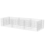 vidaXL Strat înălțat gabion, 270 x 90 x 50 cm, oțel