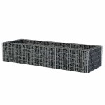 vidaXL Strat înălțat gabion, 270 x 90 x 50 cm, oțel