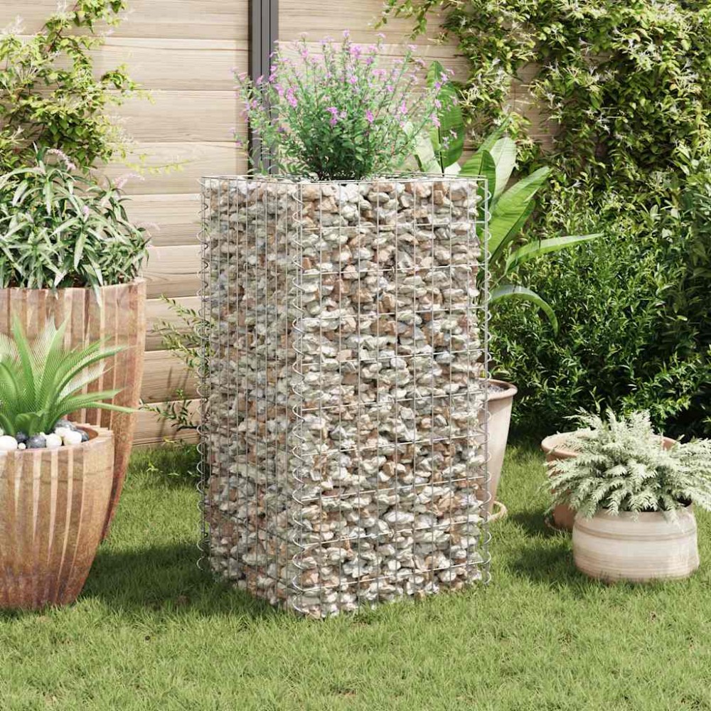 vidaXL Strat înălțat gabion, 50 x 50 x 100 cm, oțel