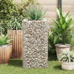 vidaXL Strat înălțat gabion, 50 x 50 x 100 cm, oțel