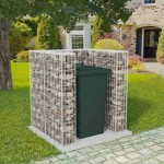 vidaXL Gabion unic îngrădire pubelă, oțel, 110 x 100 x 120 cm vidaXL Gabion unic îngrădire pubelă, oțel, 110 x 100 x 120 cm
