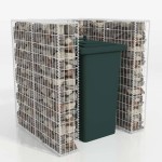 vidaXL Gabion unic îngrădire pubelă, oțel, 110 x 100 x 120 cm vidaXL Gabion unic îngrădire pubelă, oțel, 110 x 100 x 120 cm