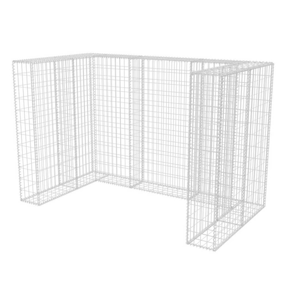 vidaXL Gabion dublu îngrădire pubelă, oțel, 180 x 100 x 120 cm