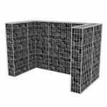 vidaXL Gabion dublu îngrădire pubelă, oțel, 180 x 100 x 120 cm