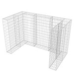 vidaXL Gabion dublu îngrădire pubelă, oțel, 180 x 100 x 120 cm
