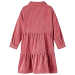 Rochie pentru copii cu mâneci lungi din catifea, roz antichizat, 116