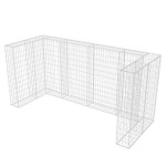 vidaXL Gabion triplu îngrădire pubelă, oțel, 250 x 100 x 120 cm vidaXL Gabion triplu îngrădire pubelă, oțel, 250 x 100 x 120 cm
