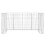 vidaXL Gabion triplu îngrădire pubelă, oțel, 250 x 100 x 120 cm vidaXL Gabion triplu îngrădire pubelă, oțel, 250 x 100 x 120 cm