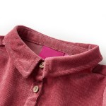 Rochie pentru copii cu mâneci lungi din catifea, roz antichizat, 128