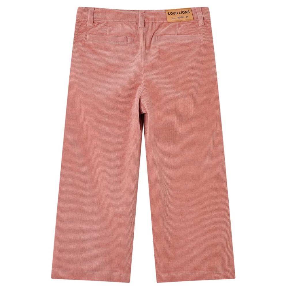 Pantaloni pentru copii din velur, roz antichizat, 104