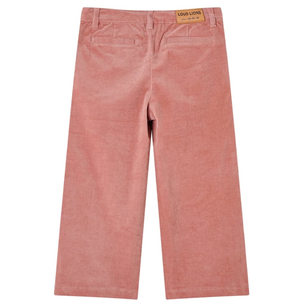 Pantaloni pentru copii din velur, roz antichizat, 116
