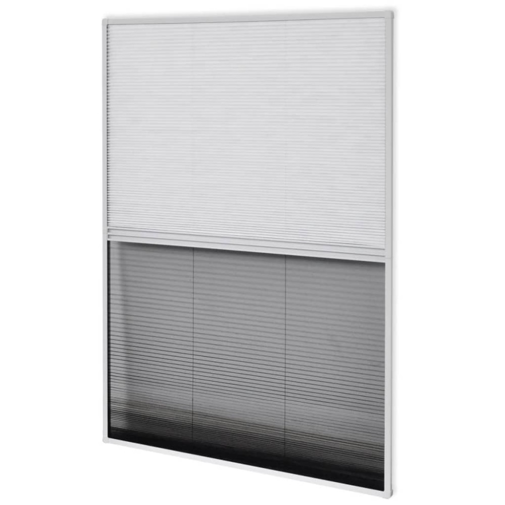 vidaXL Ecran insecte pentru ferestre, cu umbrar, aluminiu, 80x100 cm
