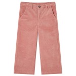Pantaloni pentru copii din velur, roz antichizat, 128 Pantaloni pentru copii din velur, roz antichizat, 128