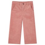Pantaloni pentru copii din velur, roz antichizat, 140 Pantaloni pentru copii din velur, roz antichizat, 140