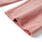 Pantaloni pentru copii din velur, roz antichizat, 140 Pantaloni pentru copii din velur, roz antichizat, 140