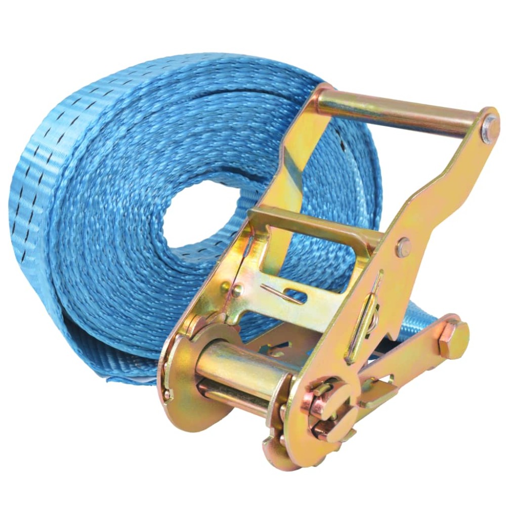 vidaXL Chingi fixare cu clichet, 4 buc, albastru, 2 tone, 6 m x 38 mm