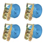 vidaXL Chingi fixare cu clichet, 4 buc, albastru, 2 tone, 6 m x 38 mm vidaXL Chingi fixare cu clichet, 4 buc, albastru, 2 tone, 6 m x 38 mm