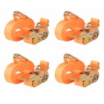 vidaXL Chingi fixare cu clichet, 4 buc, 0,4 tone 6 mx25 mm, portocaliu vidaXL Chingi fixare cu clichet, 4 buc, 0,4 tone 6 mx25 mm, portocaliu