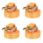 vidaXL Chingi de fixare cu clichet 4 buc, 1 tonă, 6mx38 mm, portocaliu vidaXL Chingi de fixare cu clichet 4 buc, 1 tonă, 6mx38 mm, portocaliu