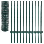 vidaXL Gard Euro, verde, 20 x 1 m, oțel vidaXL Gard Euro, verde, 20 x 1 m, oțel