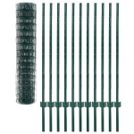 vidaXL Gard Euro, verde, 20 x 1,2 m, oțel vidaXL Gard Euro, verde, 20 x 1,2 m, oțel