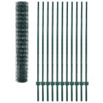 vidaXL Gard Euro, verde, 20 x 1,5 m, oțel vidaXL Gard Euro, verde, 20 x 1,5 m, oțel
