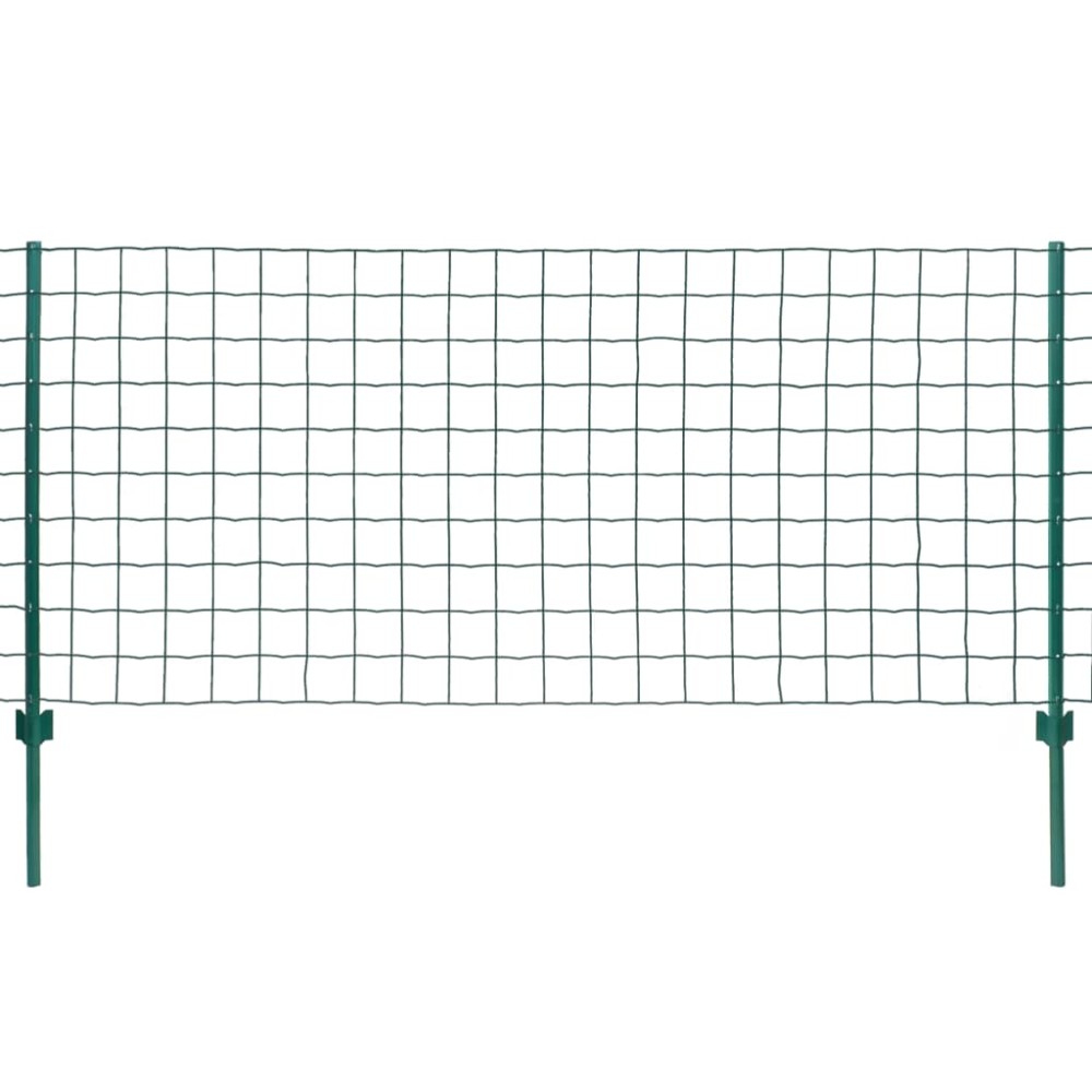vidaXL Gard Euro, verde, 20 x 0,8 m, oțel