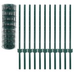vidaXL Gard Euro, verde, 20 x 0,8 m, oțel vidaXL Gard Euro, verde, 20 x 0,8 m, oțel