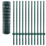 vidaXL Gard Euro, verde, 20 x 1 m, oțel vidaXL Gard Euro, verde, 20 x 1 m, oțel
