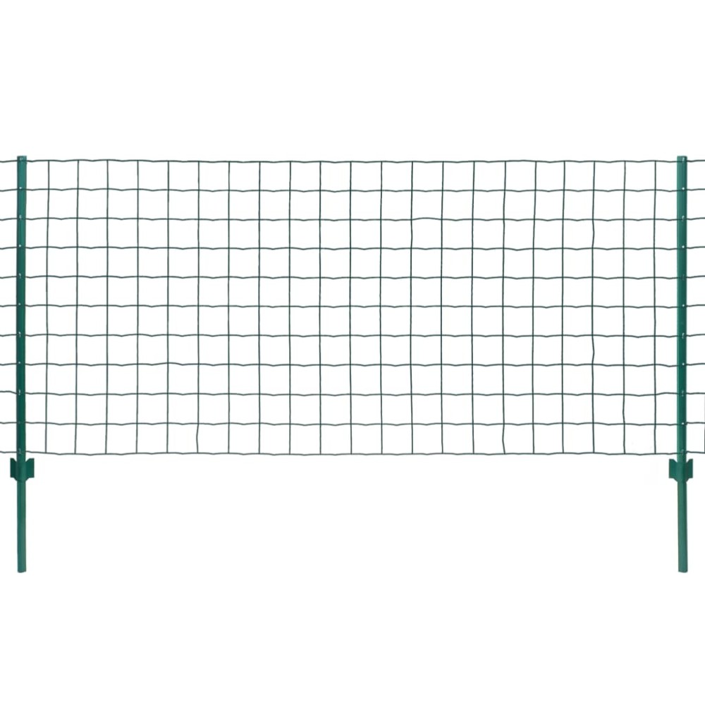 vidaXL Gard Euro, verde, 20 x 1,5 m, oțel