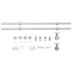 vidaXL Set piese pentru ușă glisantă, argintiu, 183 cm oțel inoxidabil