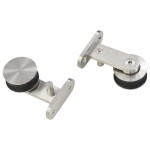 vidaXL Set piese pentru ușă glisantă, argintiu, 183 cm oțel inoxidabil