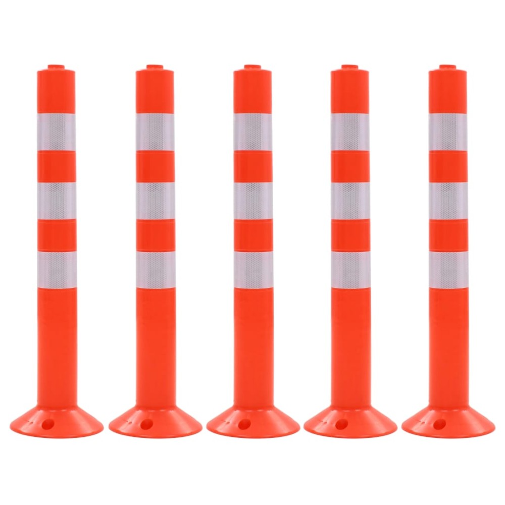 vidaXL Baliză control trafic, 5 buc., plastic, 75 cm